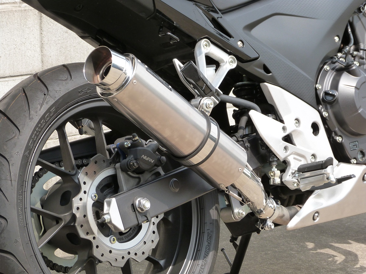 WR’S製CBR400R サイレンサーマフラー 社外  バイク 部品 NC47 CB400F 400X 13-15年 カーボン ステン:22300200